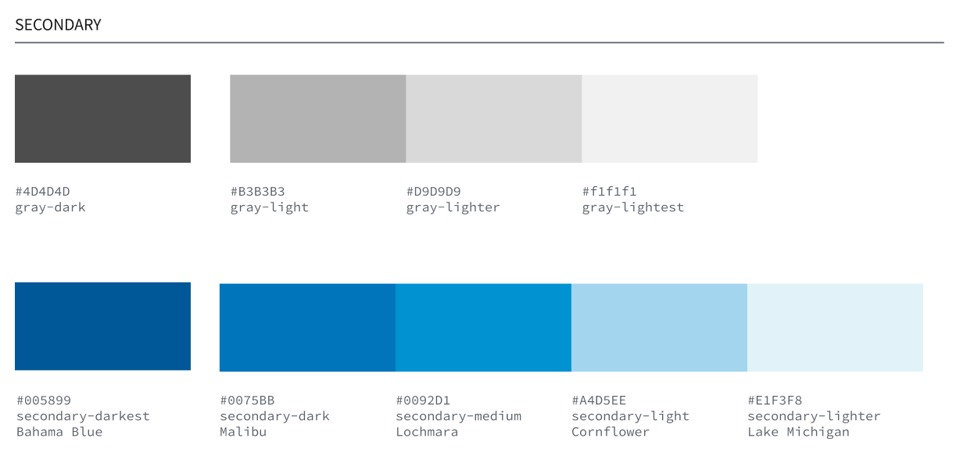 CDS secondary colors